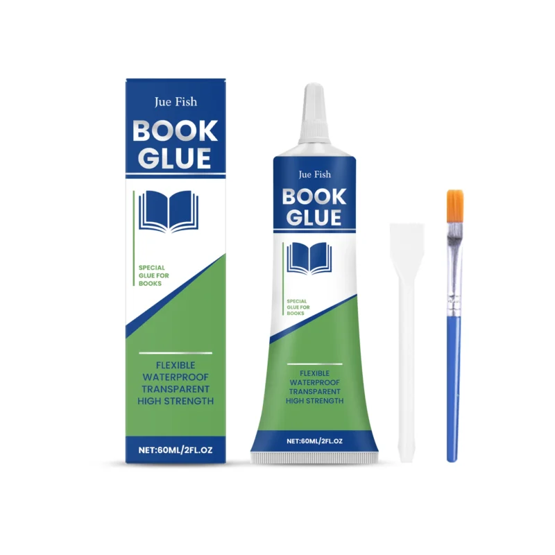 Jue Fish Book Repair Glue - Waterproof, Transparent, High Strength, Quick-Dry Adhesive