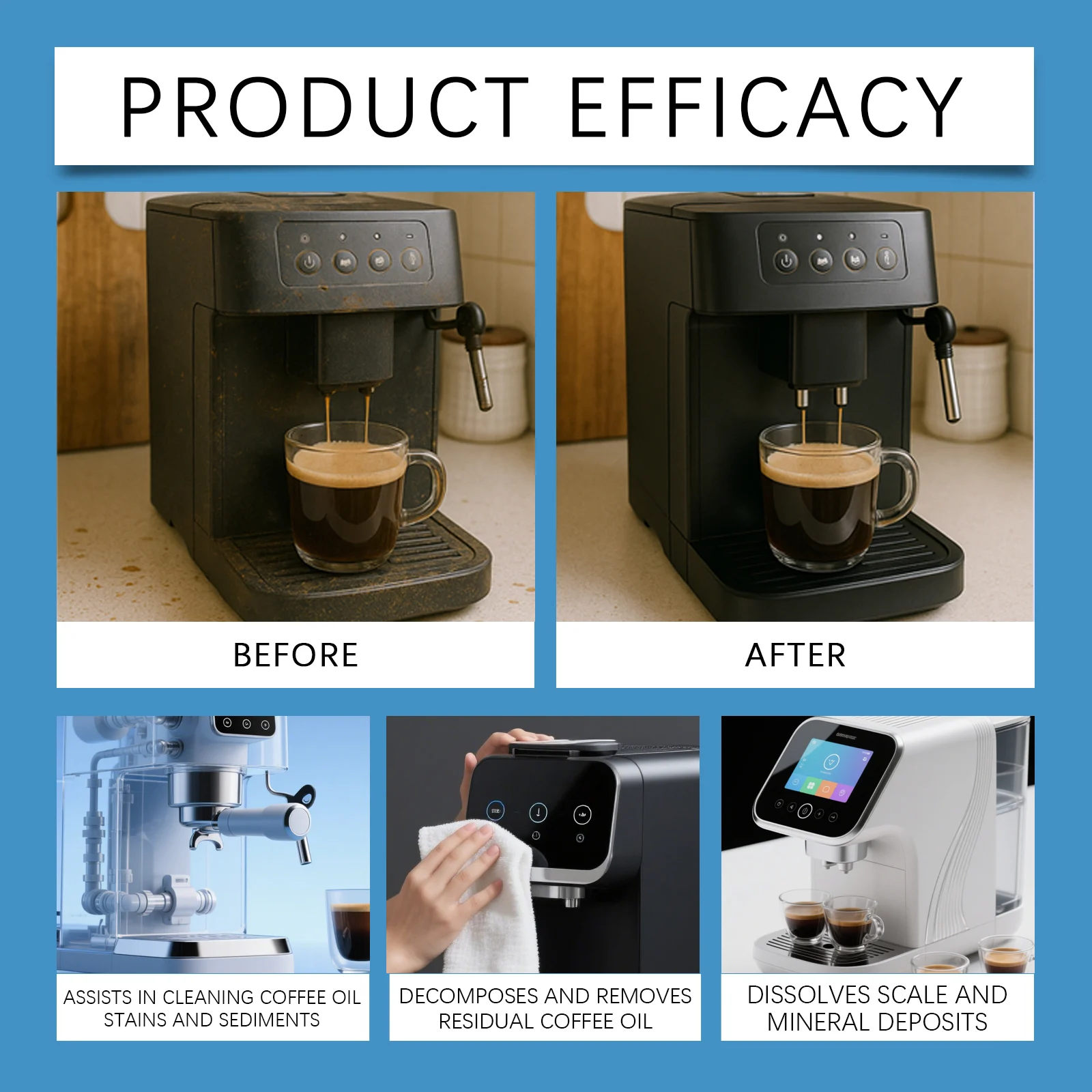 Jue Fish Coffee Machine Descaling Tablets 12pcs - Cleaner for Most Coffee Makers 9 coffee machine descaling tablets jue v4pazg93 desc 9