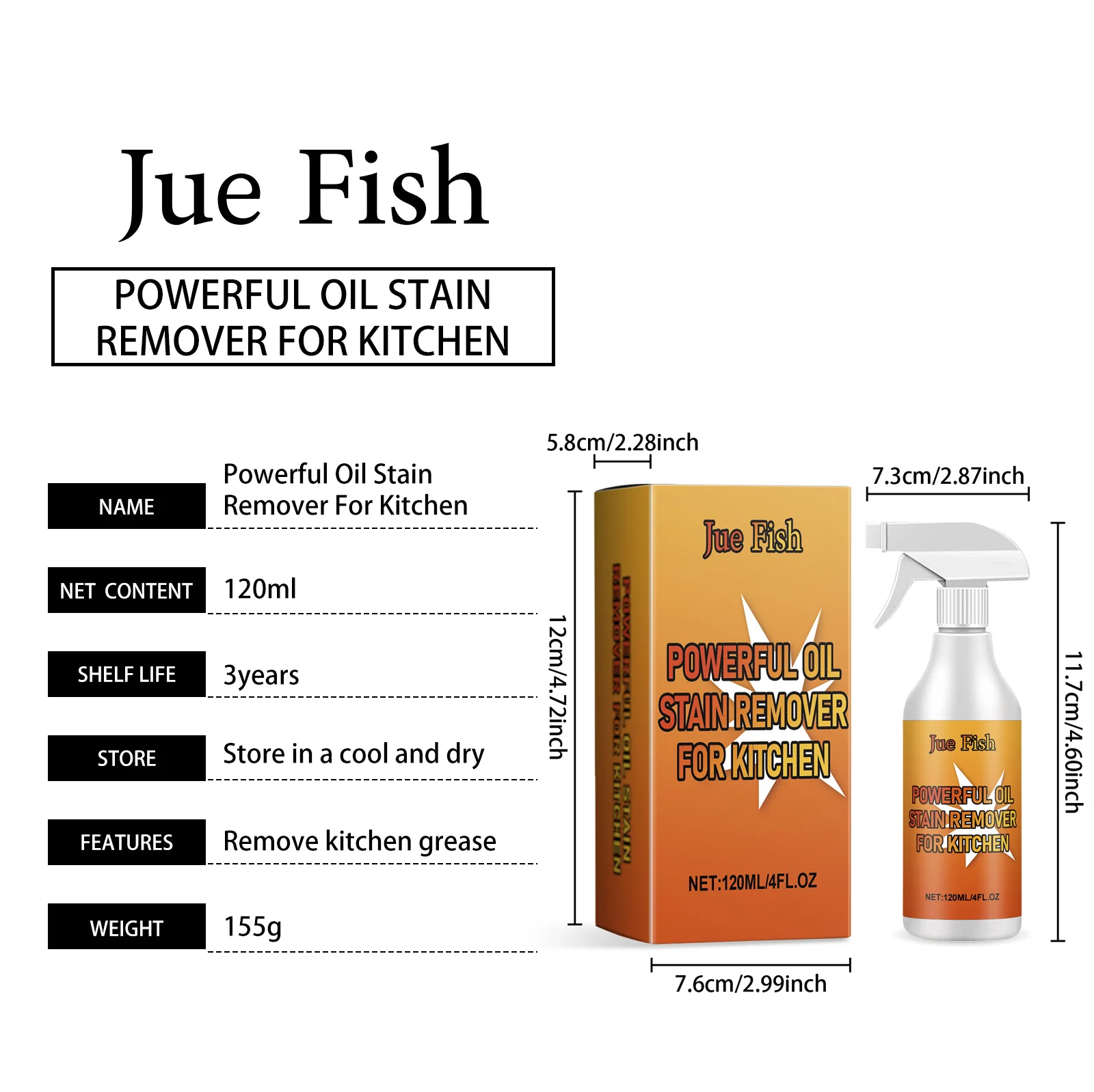 Kitchen Grease Cleaner Powerful Oil Stain Remover Foam Spray for Stove Hood 120ml 1 kitchen grease cleaner oil stain remover foam spray 120ml jue 5a3b38nn desc 1