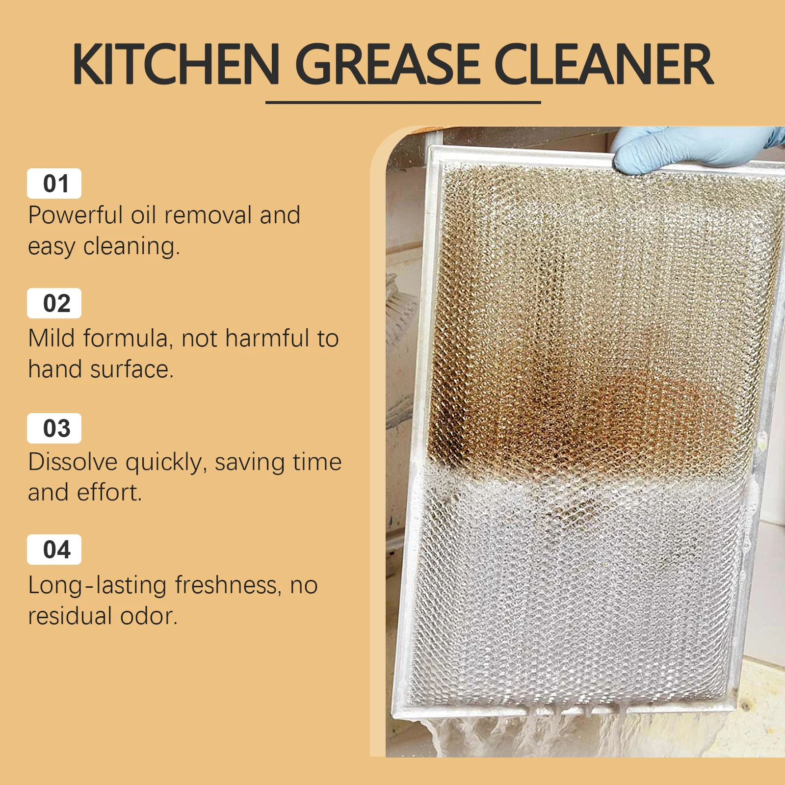 Kitchen Grease Cleaner Powerful Oil Stain Remover Foam Spray for Stove Hood 120ml 5 kitchen grease cleaner oil stain remover foam spray 120ml jue 5a3b38nn desc 5 1