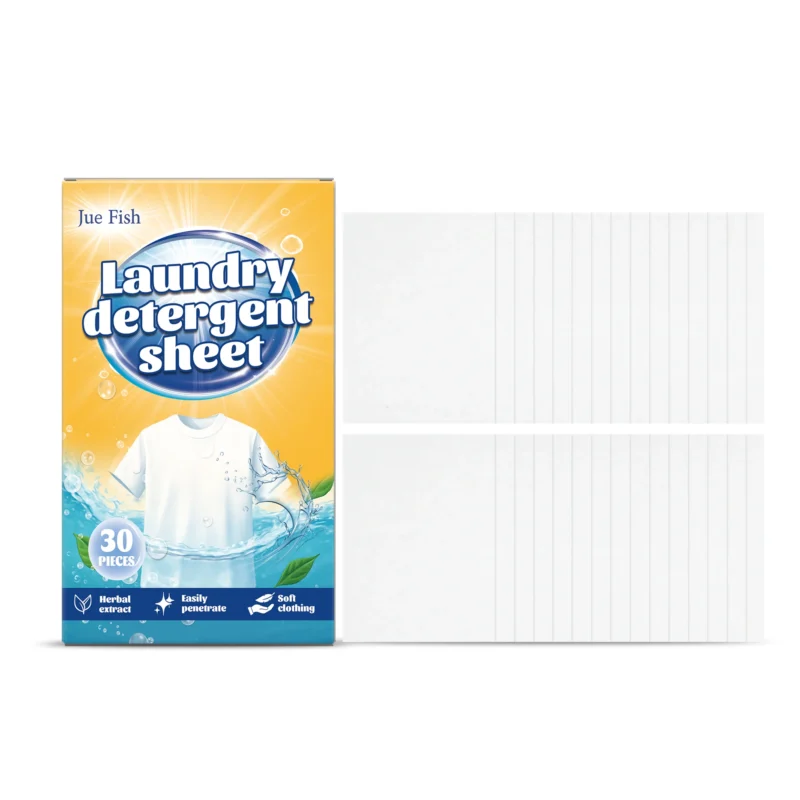 laundry-detergent-fabric-softener-sheets-30-count-jue-x3x7srkx-1 Jue Fish Laundry Detergent and Fabric Softener Sheets in convenient sheet form for easy washing