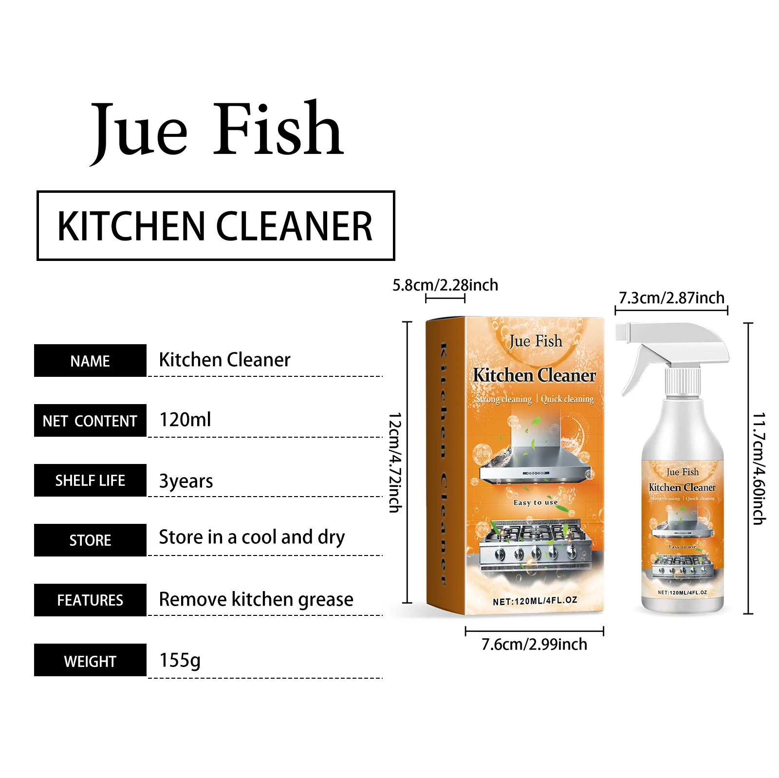 Multi-Purpose Foam Cleaner for Kitchen Grease Stovetop Stain Removal 120ml 1 multi purpose foam cleaner kitchen grease 120ml jue tqvs7zzr desc 1