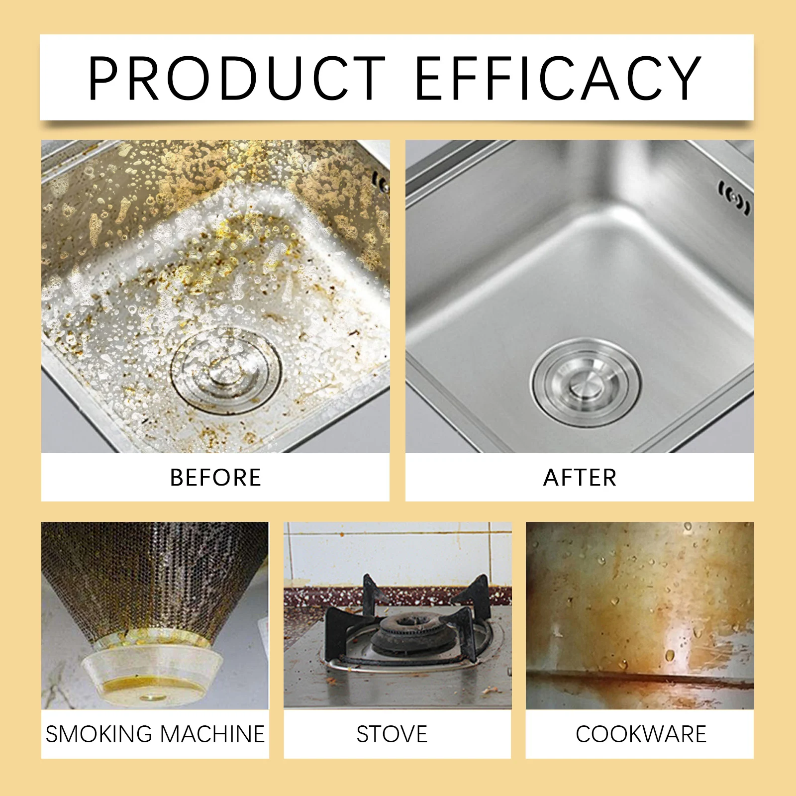 Multi-Purpose Foam Cleaner for Kitchen Grease Stovetop Stain Removal 120ml 8 multi purpose foam cleaner kitchen grease 120ml jue tqvs7zzr desc 8