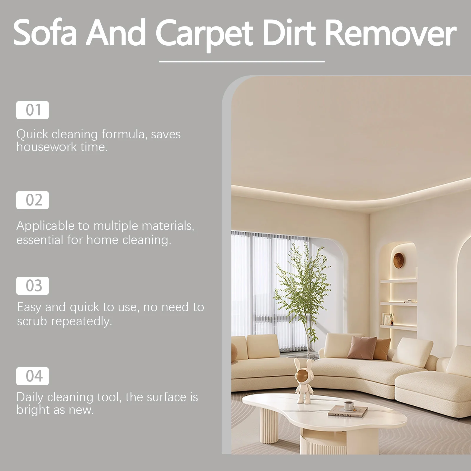 Multipurpose Stain Remover Spray for Carpet, Sofa, and Leather Surfaces - 100ml 7 multipurpose stain remover spray carpet sofa leather 100ml jue awe5x3hk desc 7 1
