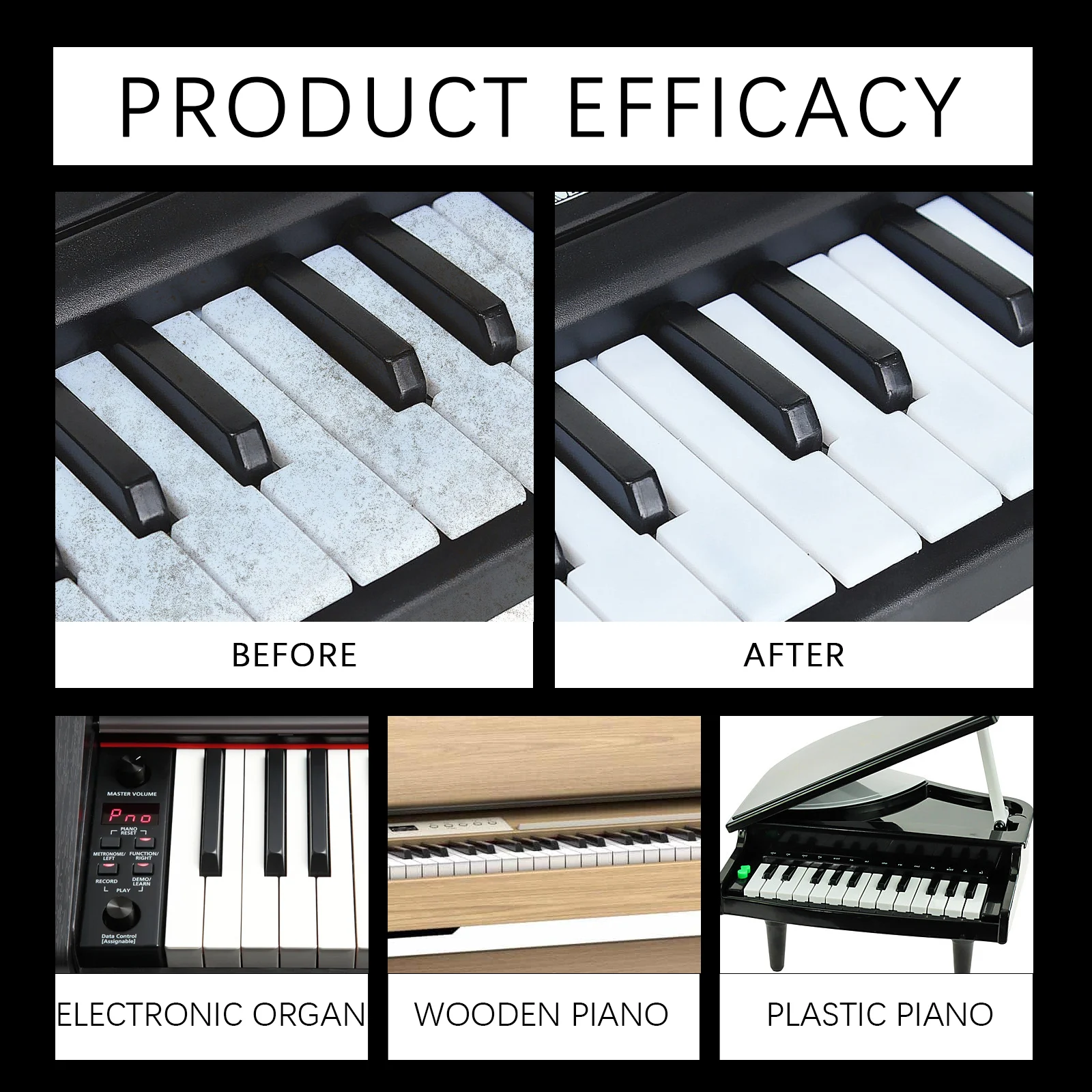 Piano Key Cleaner Spray Removes Fingerprints & Dirt, Protects Plastic, Ivory & Wooden Keys 100ml 12 piano key cleaner spray 100ml jue nqv4ukvz desc 12
