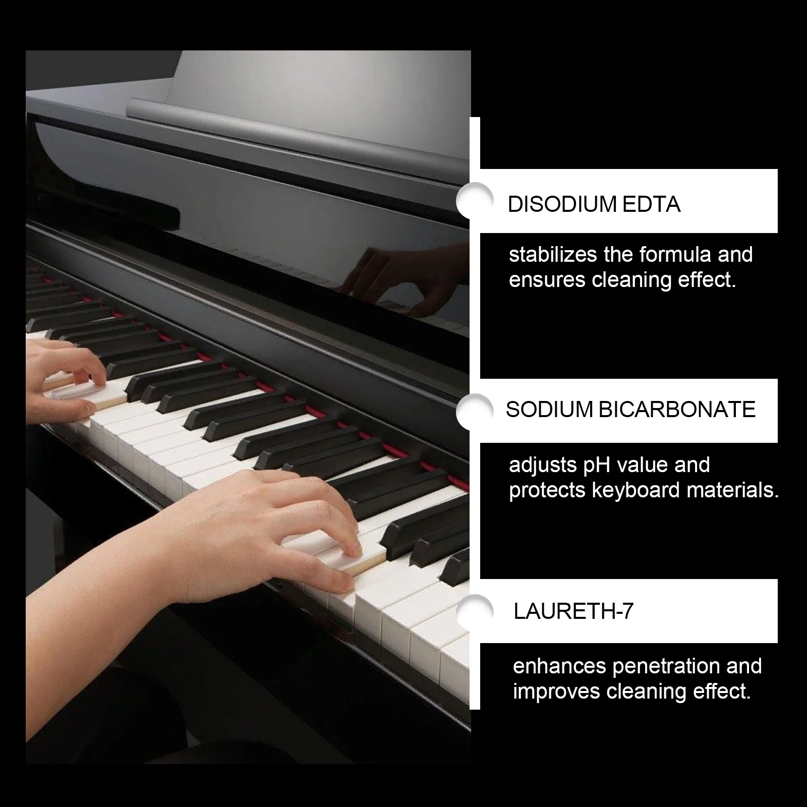 Piano Key Cleaner Spray Removes Fingerprints & Dirt, Protects Plastic, Ivory & Wooden Keys 100ml 9 piano key cleaner spray 100ml jue nqv4ukvz desc 9