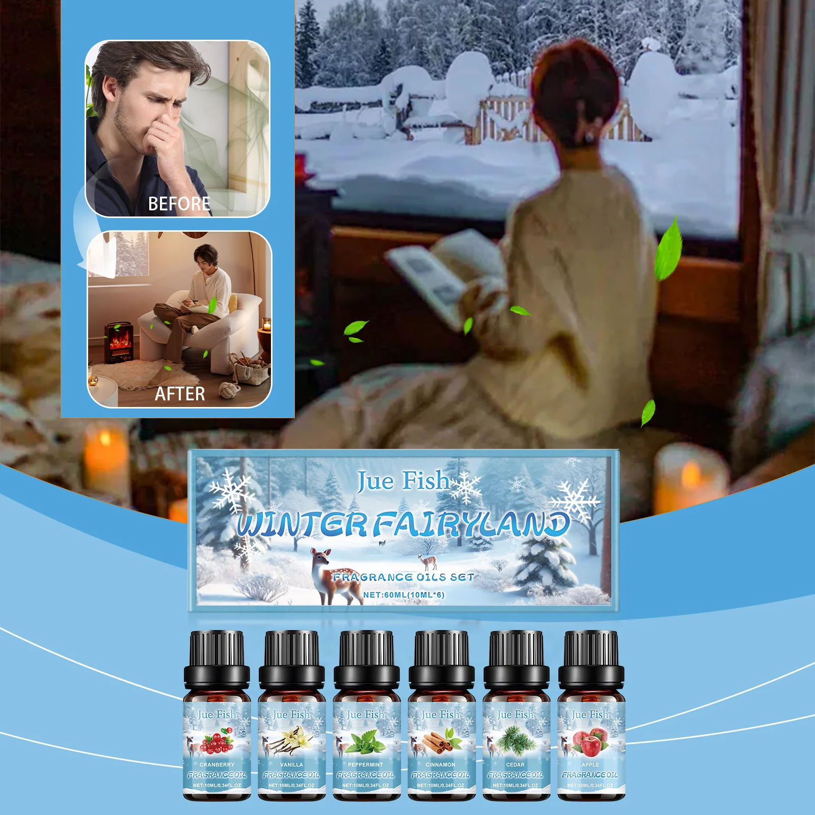 Winter Fairyland Fragrance Oils Set 6 Scents 60ml for Aromatherapy, Soap & Candle Making 2 winter fairyland fragrance oils set 6 scents jue t9prmhxf desc 2