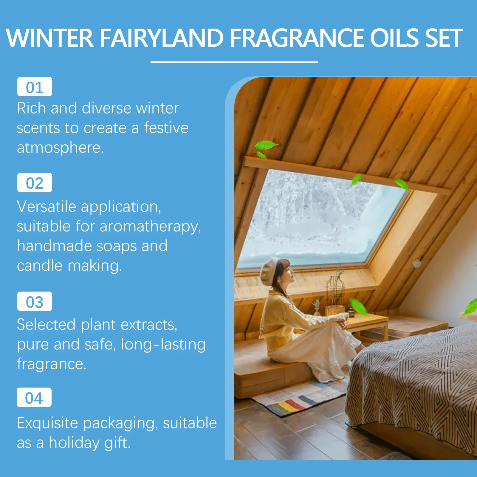 Winter Fairyland Fragrance Oils Set 6 Scents 60ml for Aromatherapy, Soap & Candle Making 5 winter fairyland fragrance oils set 6 scents jue t9prmhxf desc 5