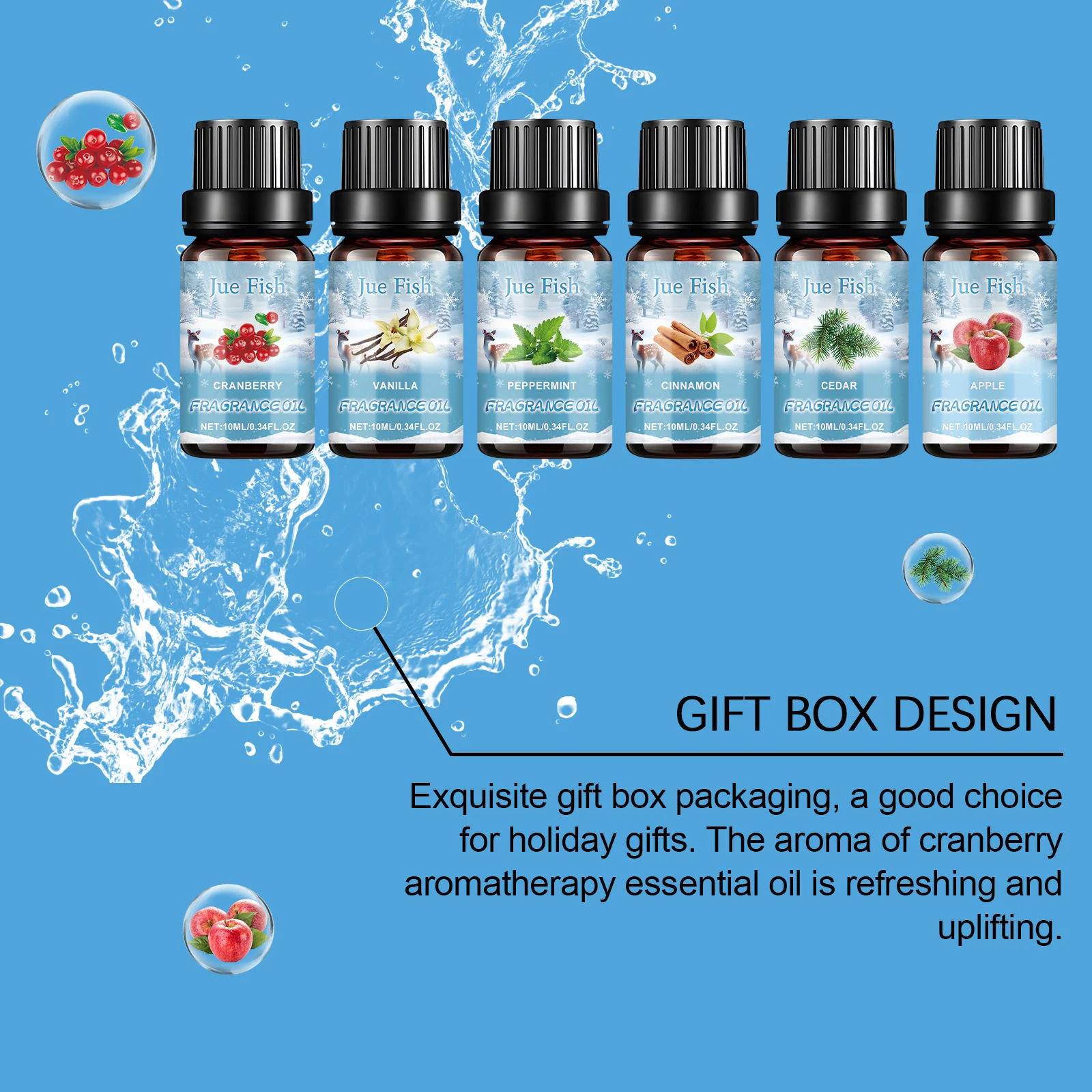 Winter Fairyland Fragrance Oils Set 6 Scents 60ml for Aromatherapy, Soap & Candle Making 8 winter fairyland fragrance oils set 6 scents jue t9prmhxf desc 8