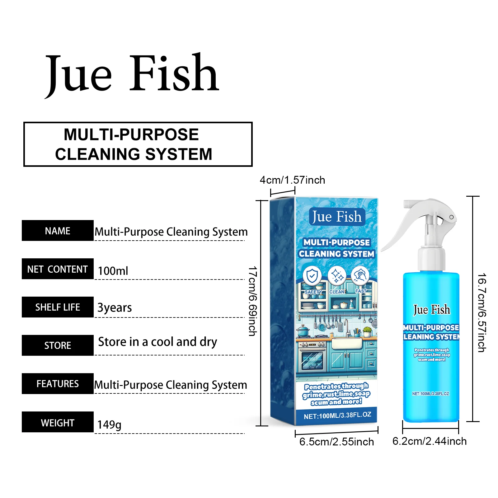 Kitchen Grease Foaming Cleaner 100ml Multi-Purpose Degreaser for Stoves and Countertops 1 kitchen grease foaming cleaner 100ml jue 6tqzjy4e desc 1