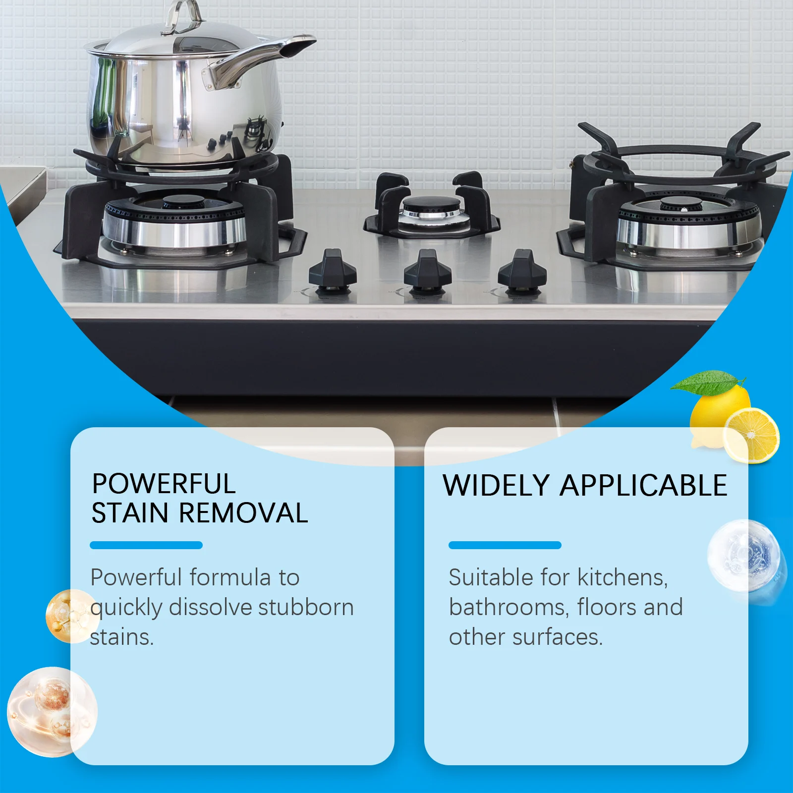 Multisurface Cleaning Effervescent Tablets for Kitchen Grease, Stains, and Dirt Removal 7 multisurface cleaning effervescent tablets jue upzgp52z desc 7
